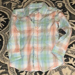 Carter's Pastel Plaid Button Down Shirt